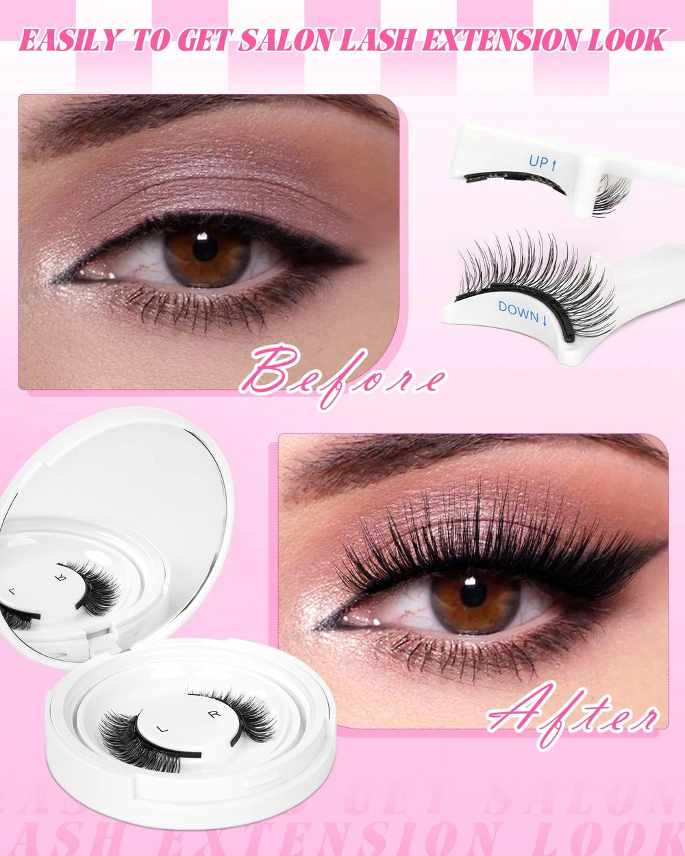 EMEDA lightweight faux mink lashes blend with natural lashes for subtle drama.
