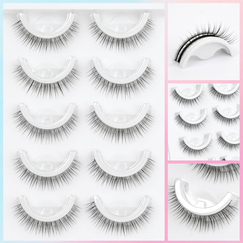 EMEDA reusable self-adhesive lashes pack for multiple wears