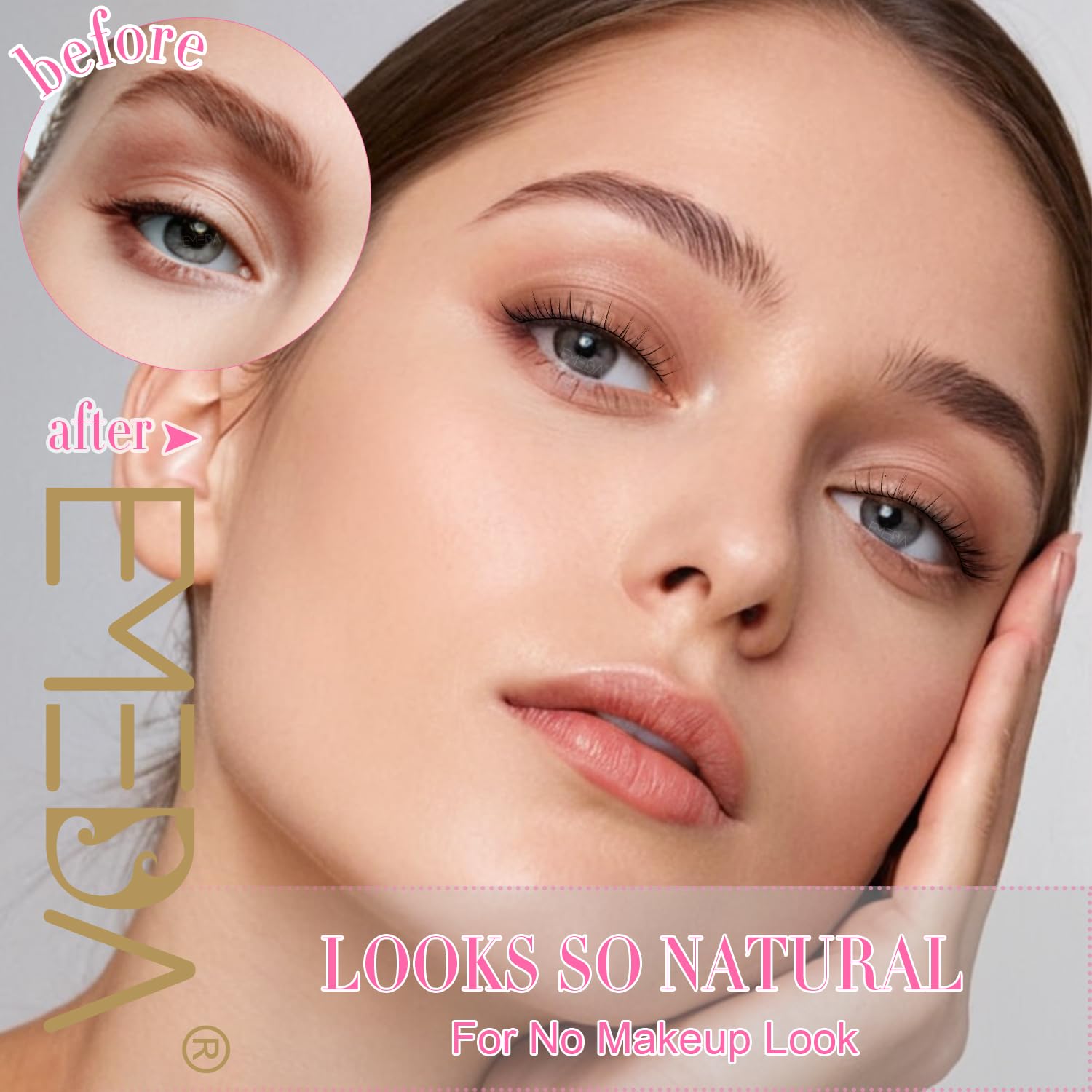 EMEDA soft lightweight lashes offer a natural wispy look without bulk.