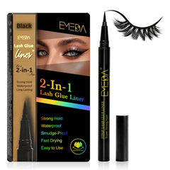 EMEDA Strip Lash Glue Eyeliner Pen offers precise application and secure lash hold.