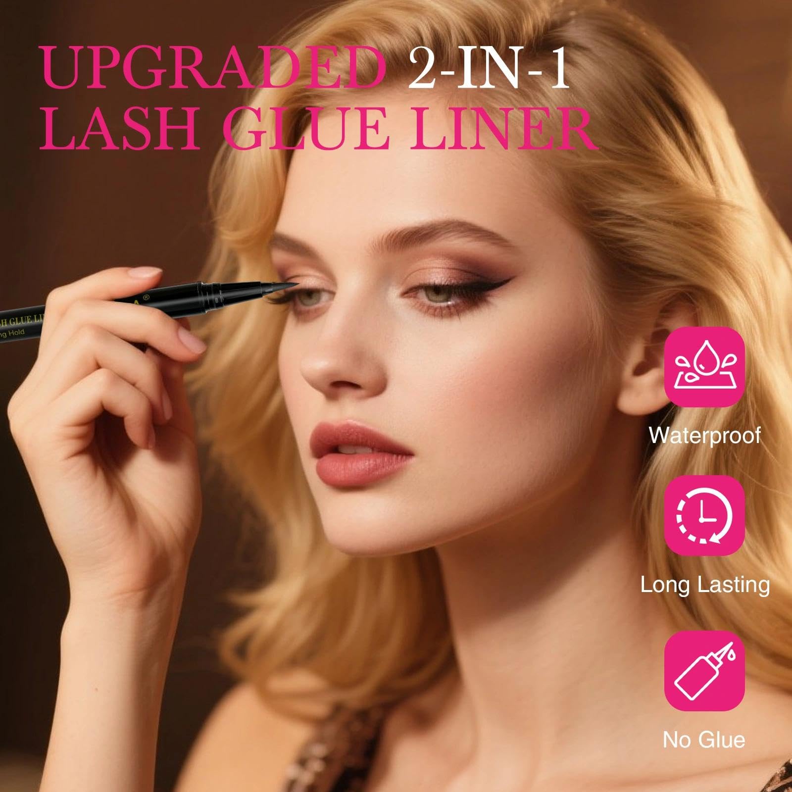 EMEDA Waterproof 48H lash glue for long-lasting wear in sweat and humidity.