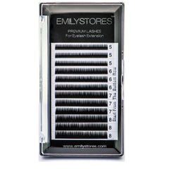 EMILYSTORES bottom lash extension tray with J curl 0.10mm for versatile lower lash styling.