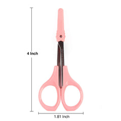 Emilystores curved-edge eyebrow scissors, stainless steel, ideal for clean eyebrow trimming.