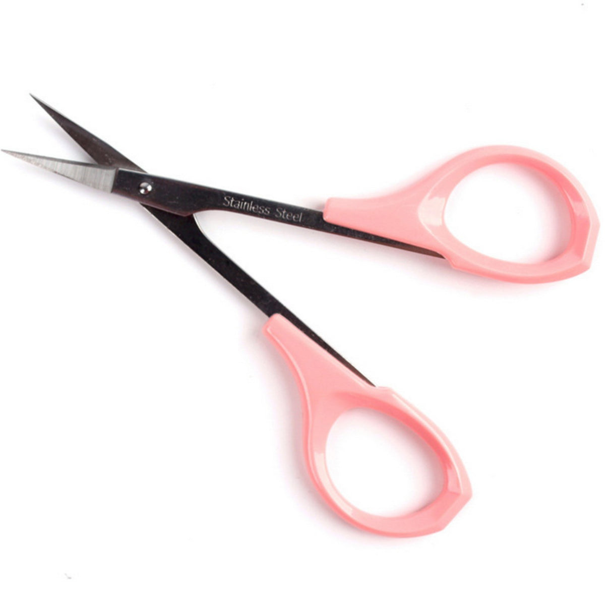 Emilystores eyebrow scissors with a 4-inch curved blade for precise brow shaping.