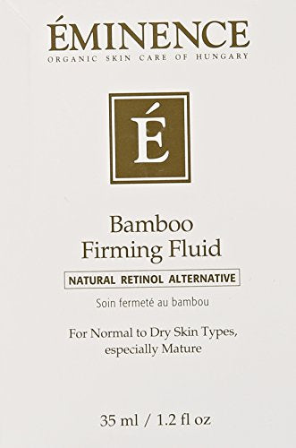 Close-up of Eminence Bamboo Firming Fluid texture nourishing the skin's surface.