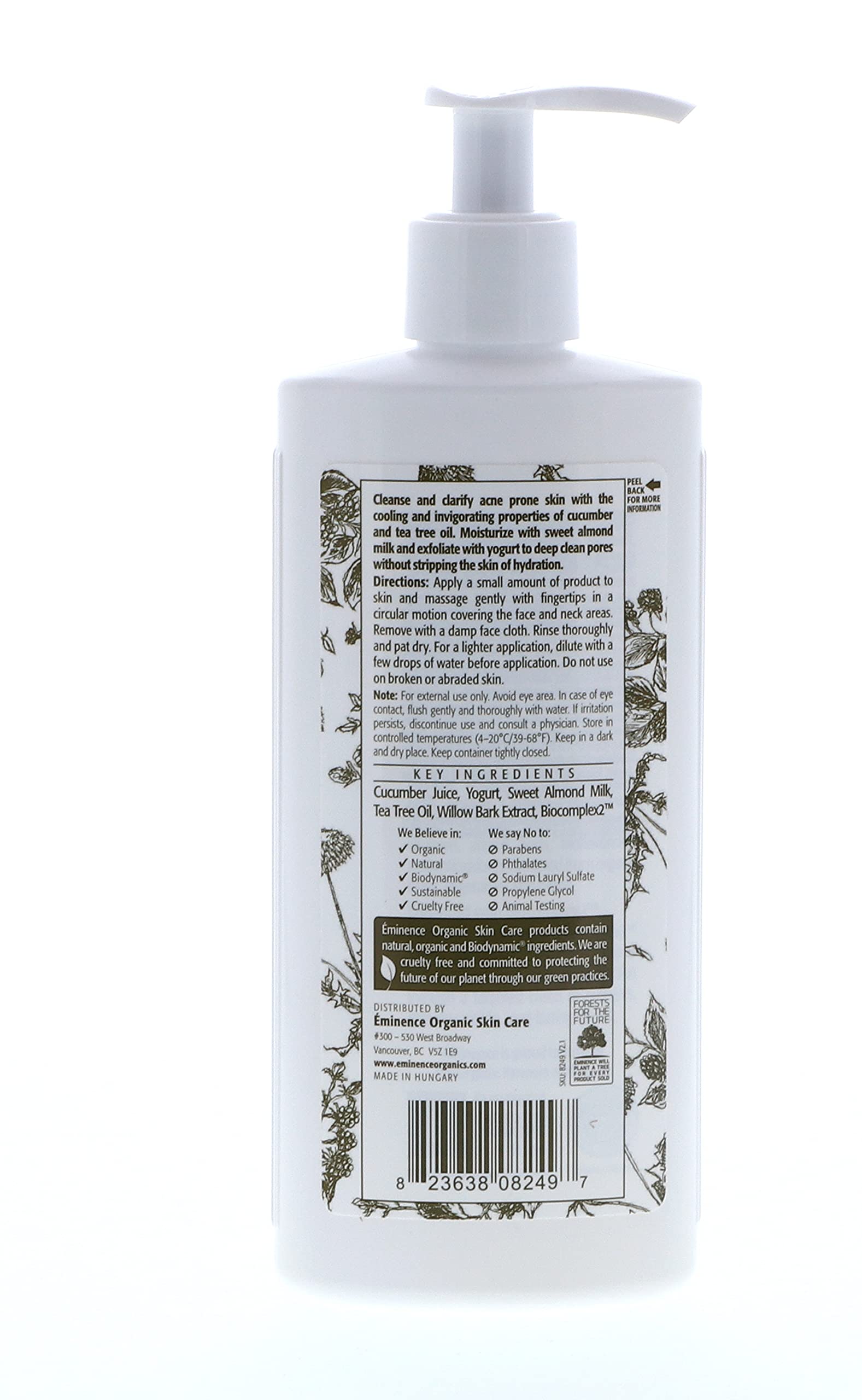 Eminence Clear Skin Probiotic Cleanser application on wet skin with light lather