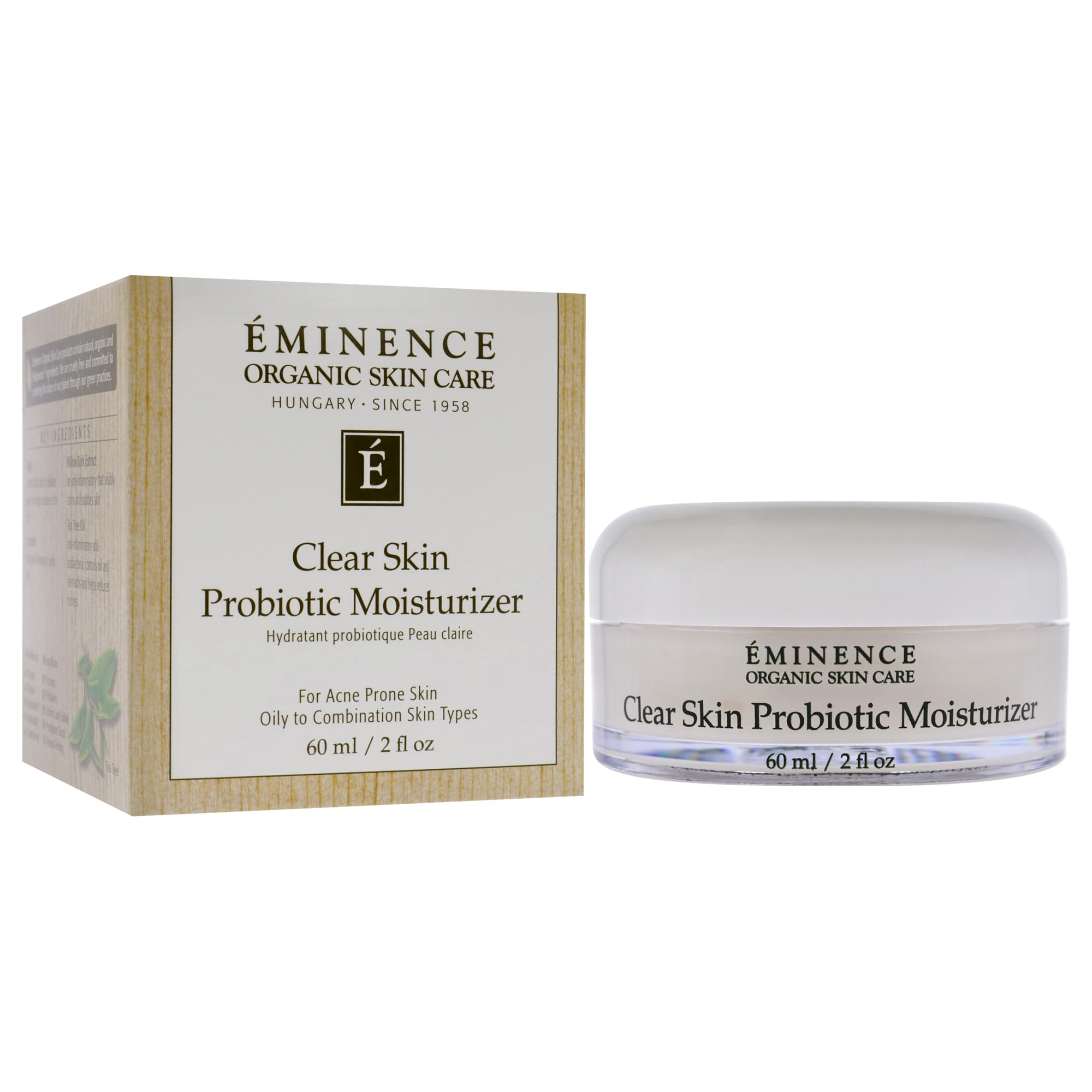 Eminence Clear Skin Probiotic Moisturizer application on skin for soothing relief