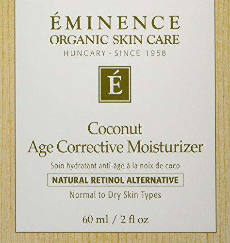 Eminence product label highlights coconut oil and coconut water ingredients