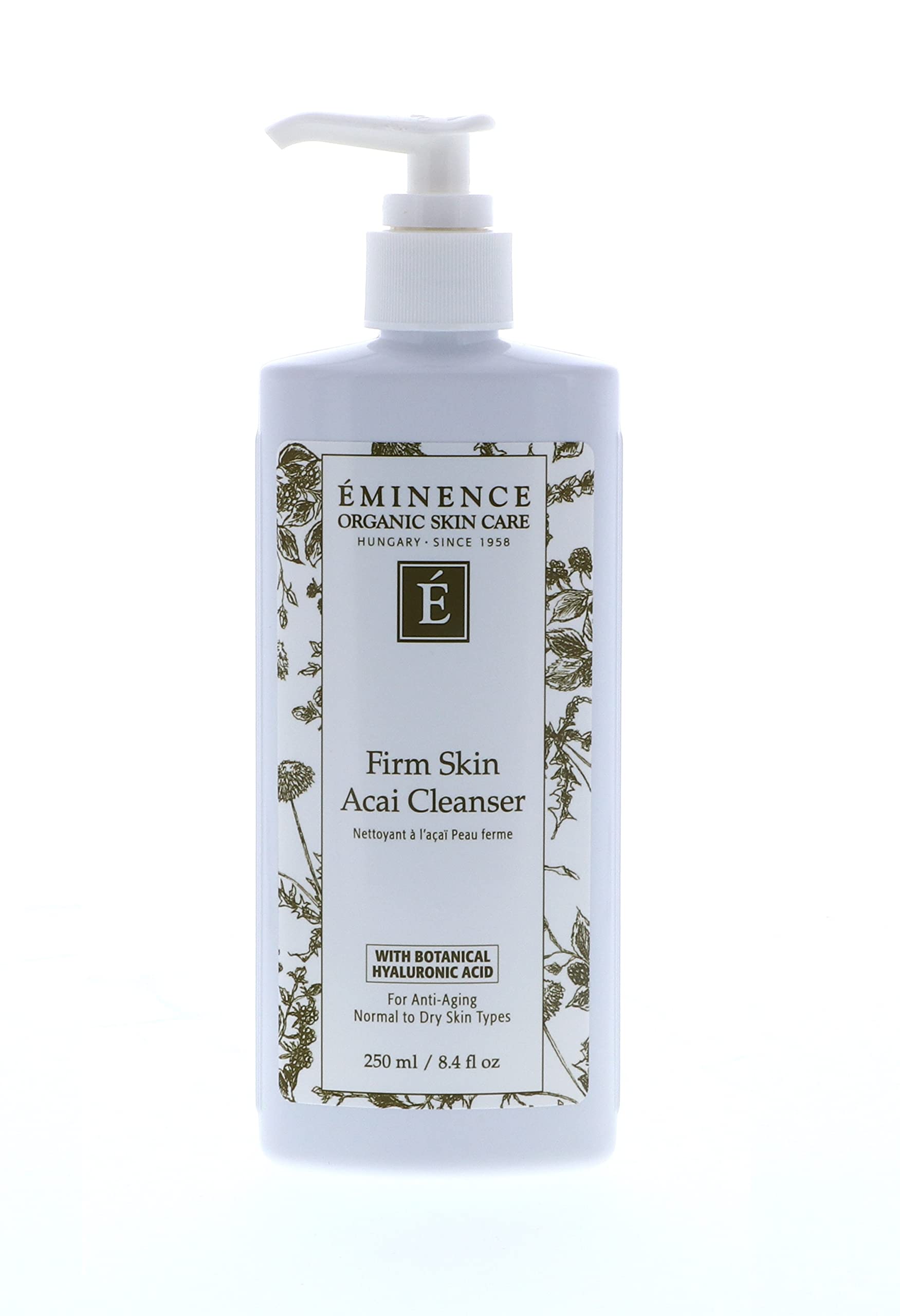 Eminence Firm Skin Acai Cleanser bottle—creamy cleanser for daily hydration.
