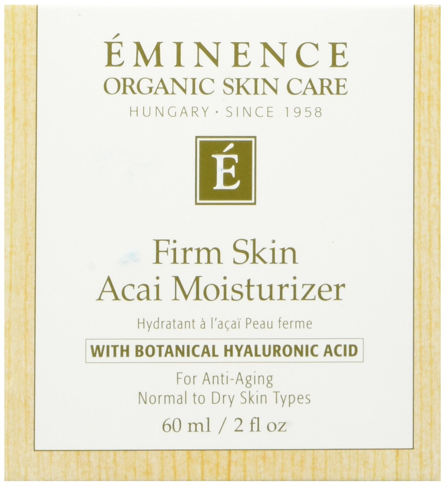 Eminence Firm Skin Acai Moisturizer bottle front for daily hydration