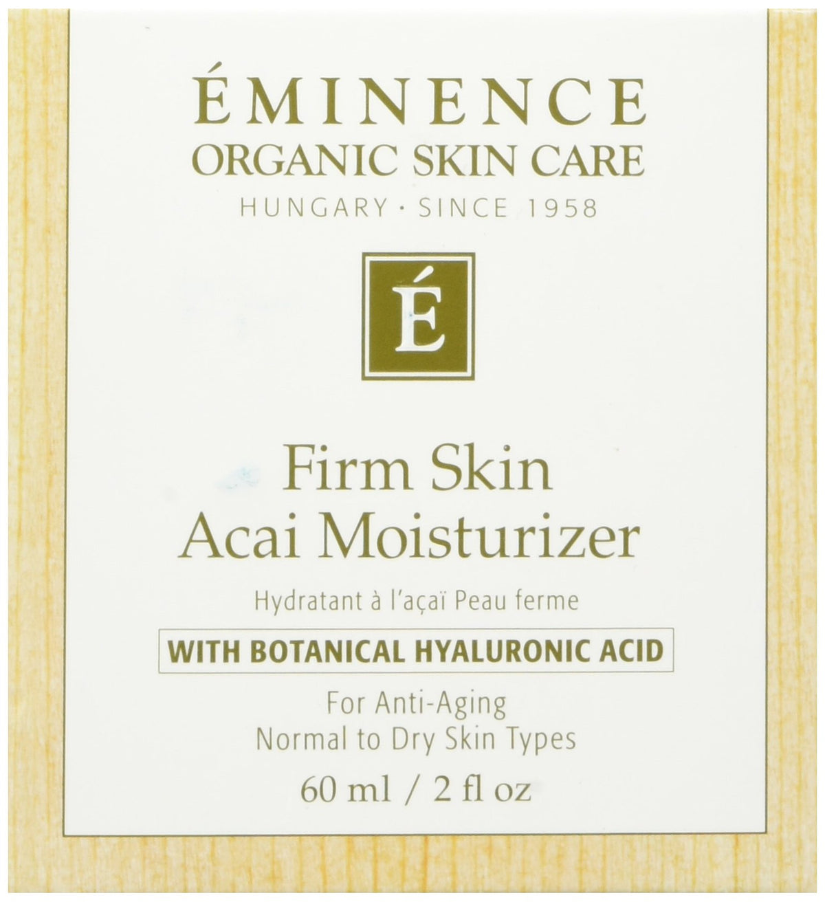 Eminence Firm Skin Acai Moisturizer bottle front for daily hydration