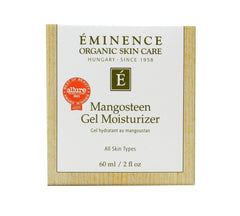  texture close-up of Eminence Mangosteen Gel Moisturizer highlighting a dewy-to-matte finish.