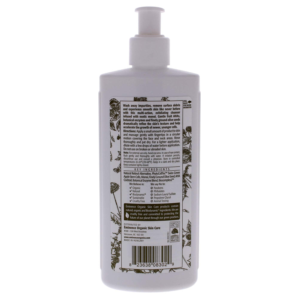 Eminence Monoi Age Corrective Exfoliating Cleanser texture close-up showing gentle exfoliation.