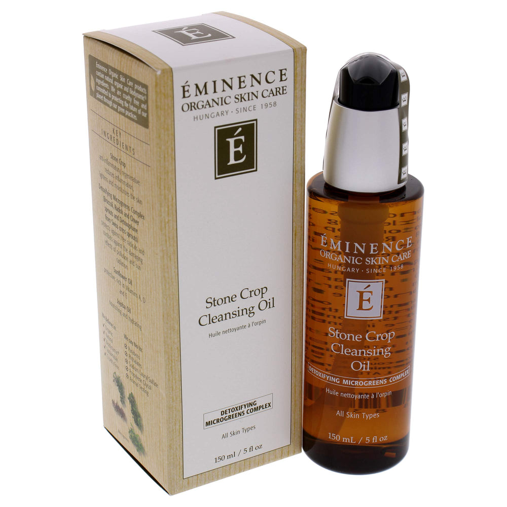 Eminence Stone Crop Cleansing Oil routine application for daily cleansing