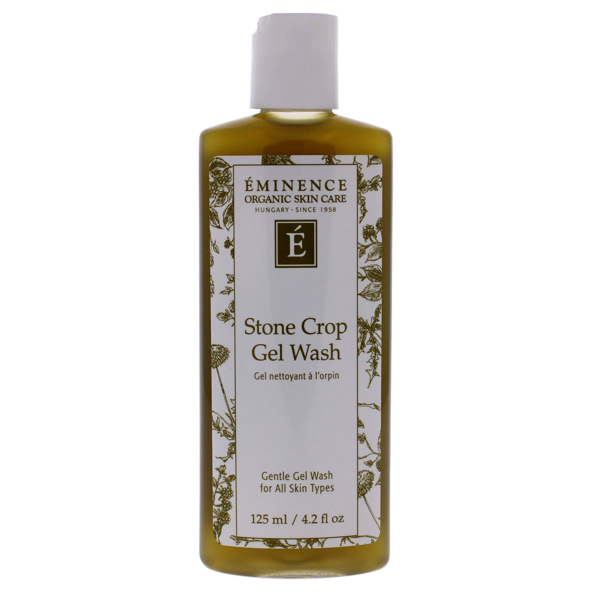 Eminence Stone Crop Gel Wash bottle pour for gentle cleansing and hydration