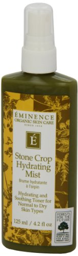 Eminence Stone Crop Hydrating Mist glow finish enhances skin luminosity.