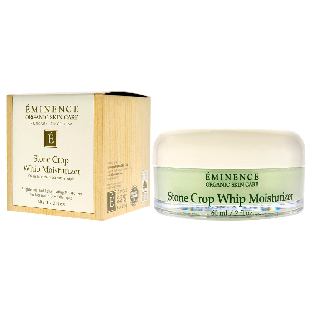 US origin label on Eminence Stone Crop Whip Moisturizer emphasizing domestic quality