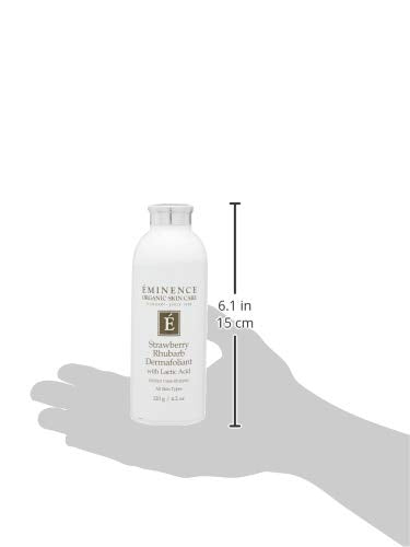 Eminence ingredients close-up focuses on antioxidant strawberries and rhubarb.