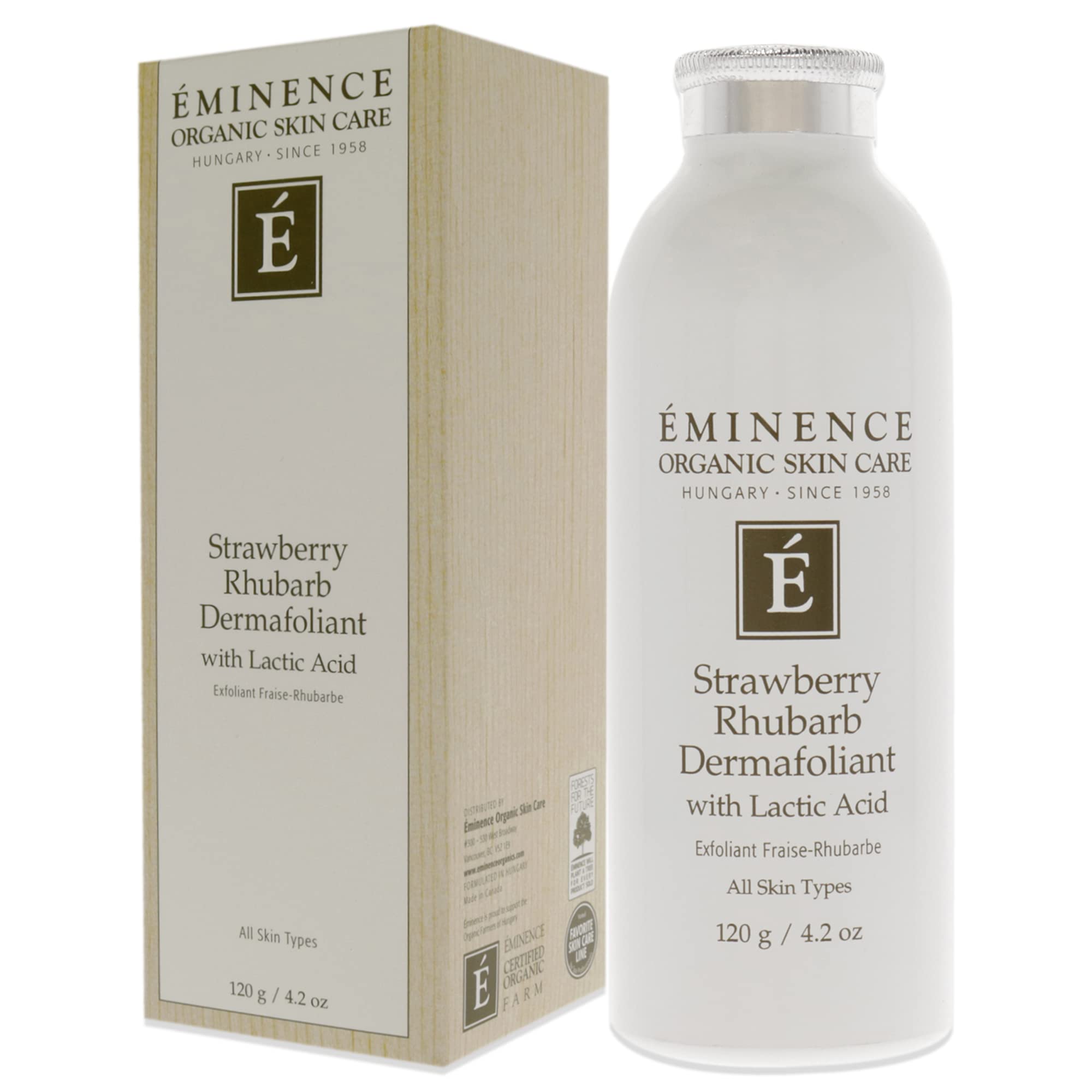 Eminence Dermafoliant on skin during massage suggests gentle polish.