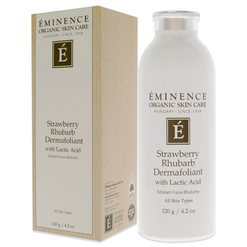Eminence Dermafoliant on skin during massage suggests gentle polish.