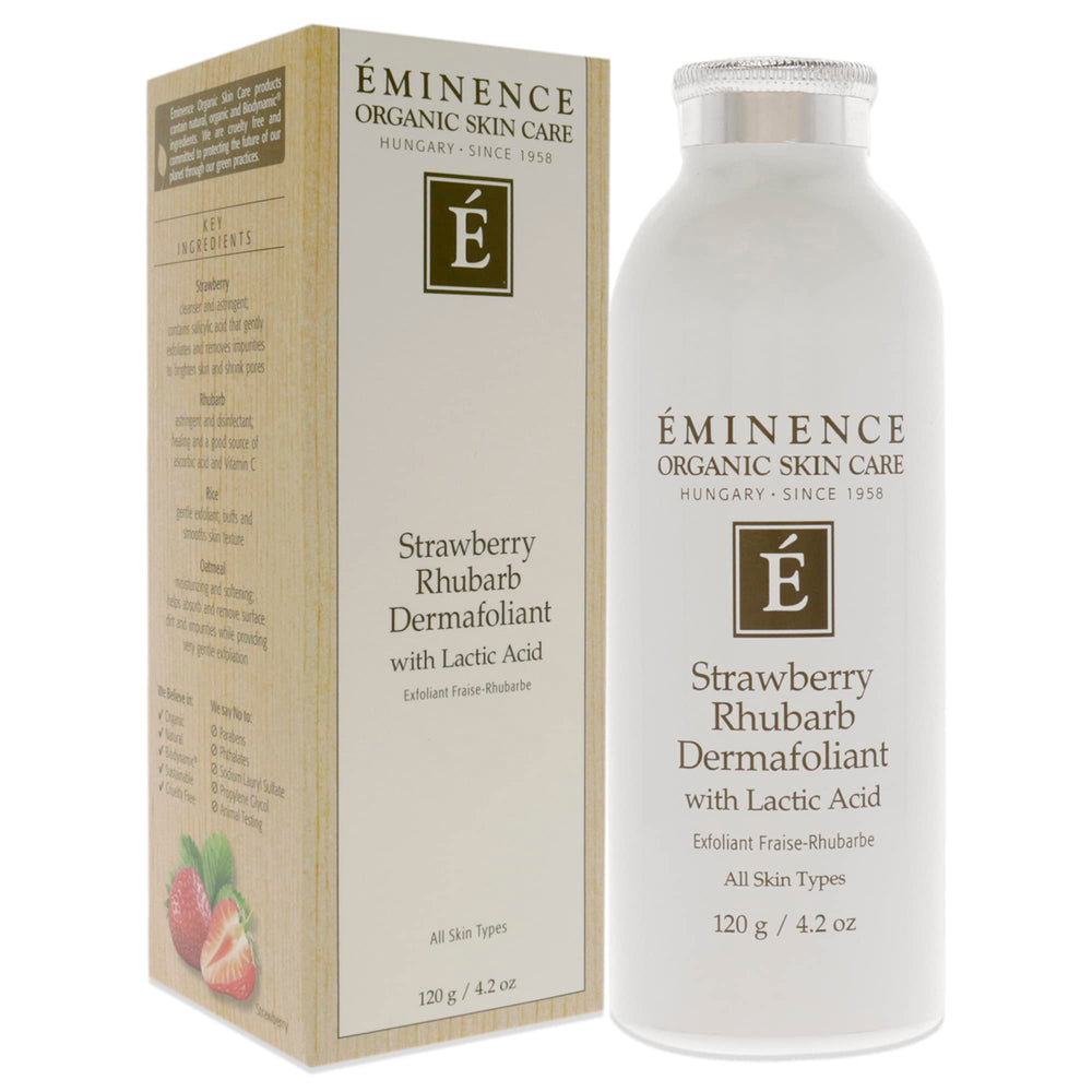 Eminence Dermafoliant close-up highlights pore cleansing and tightening action.