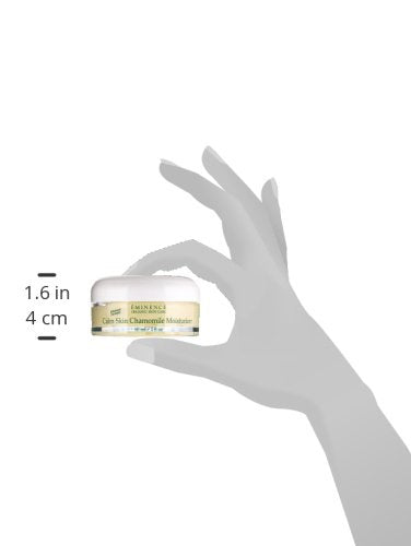 Eminence Vitaskin Calm Skin Chamomile cream on skin-application demonstrates soothing support for irritated areas.
