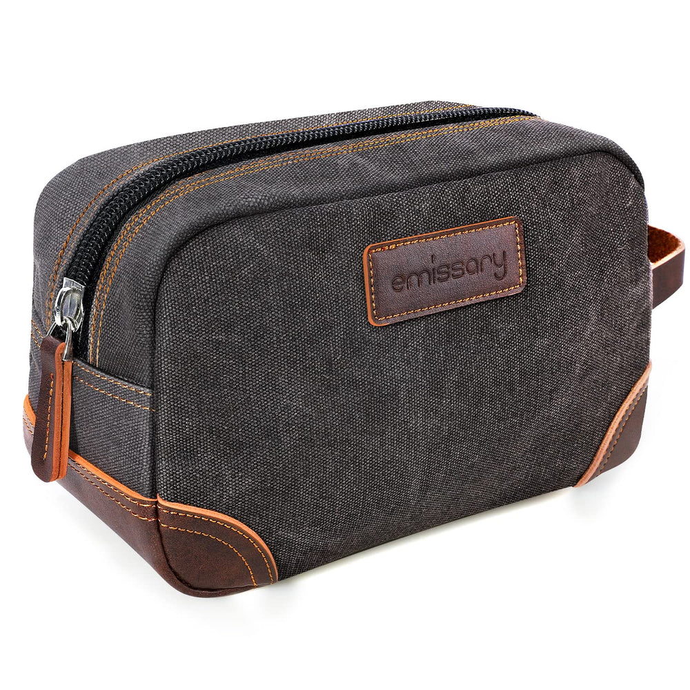 emissary Toiletry Bag dimensions listing for compact yet roomy design