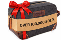 emissary Toiletry Bag for Men front view shows durable canvas build for organized travel
