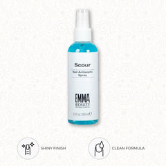 EMMA Beauty Scour Nail Antiseptic Spray nail bed cleanse for shine.