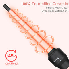 Emocci Pro small 3/8-inch ceramic barrel for precise, tight curls.