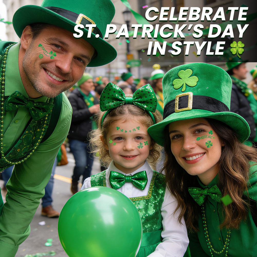 EMOME Día de San Patricio: opciones en cuello o clavícula para un toque festivo.
