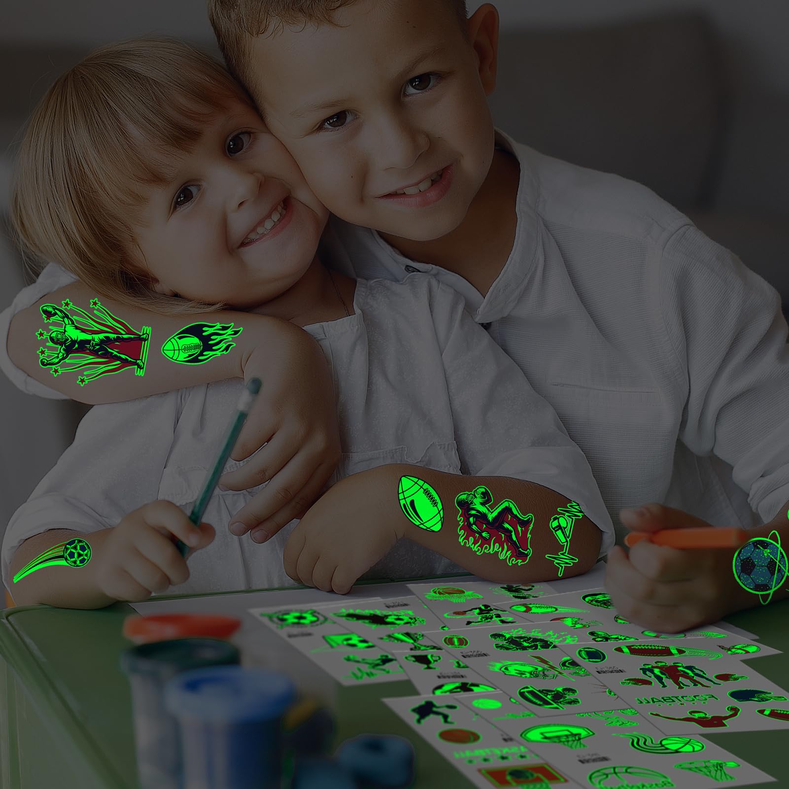 EMOME glow tattoos bring colorful sports energy to celebrations and DIY decorations.