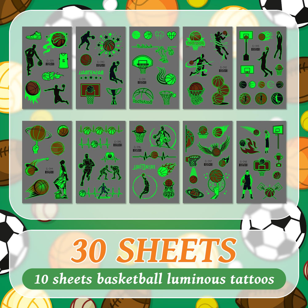 EMOME sports tattoos with football style for boys, easy to apply and remove.