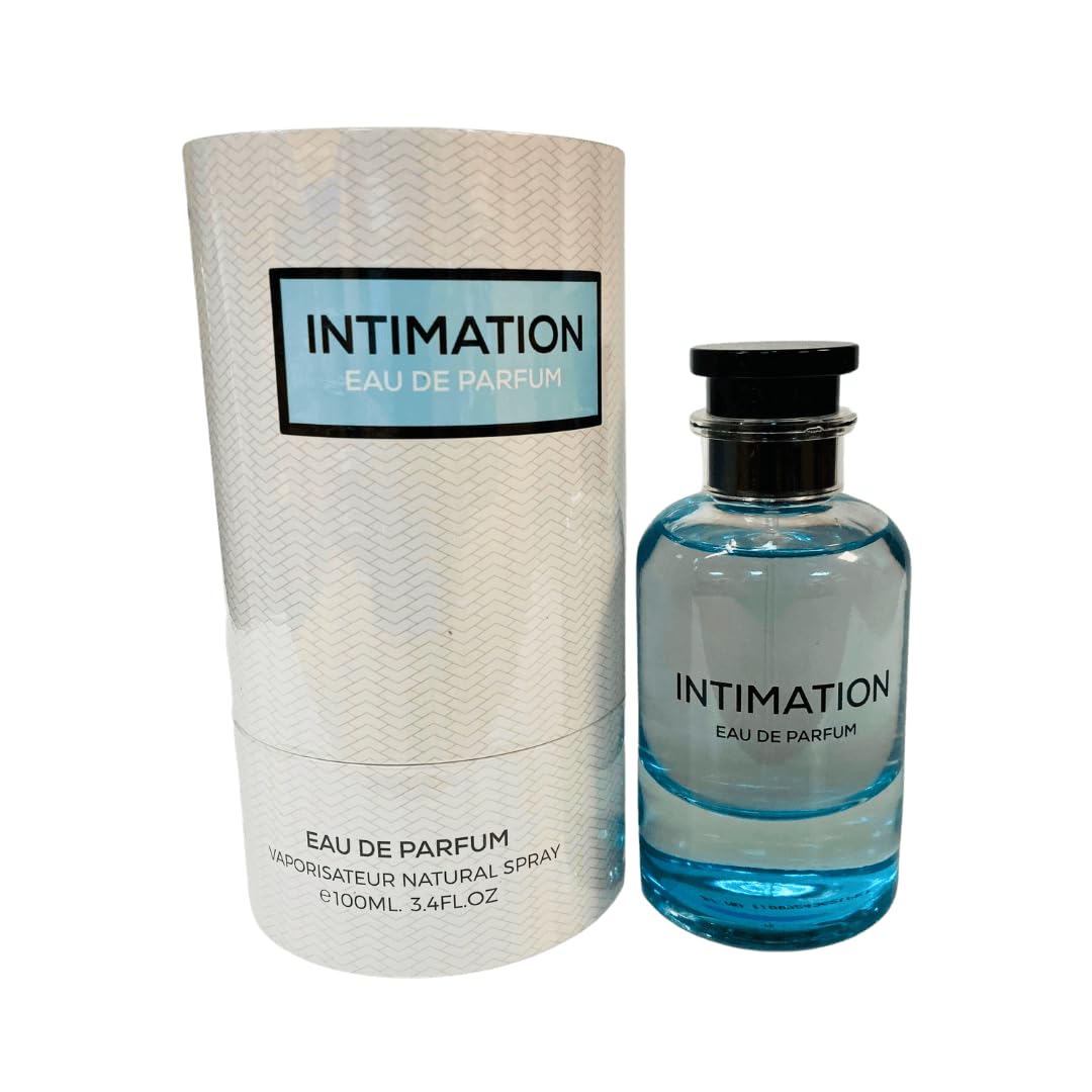 Emper Intimation bottle front displaying the masculine fragrance for daily confidence.