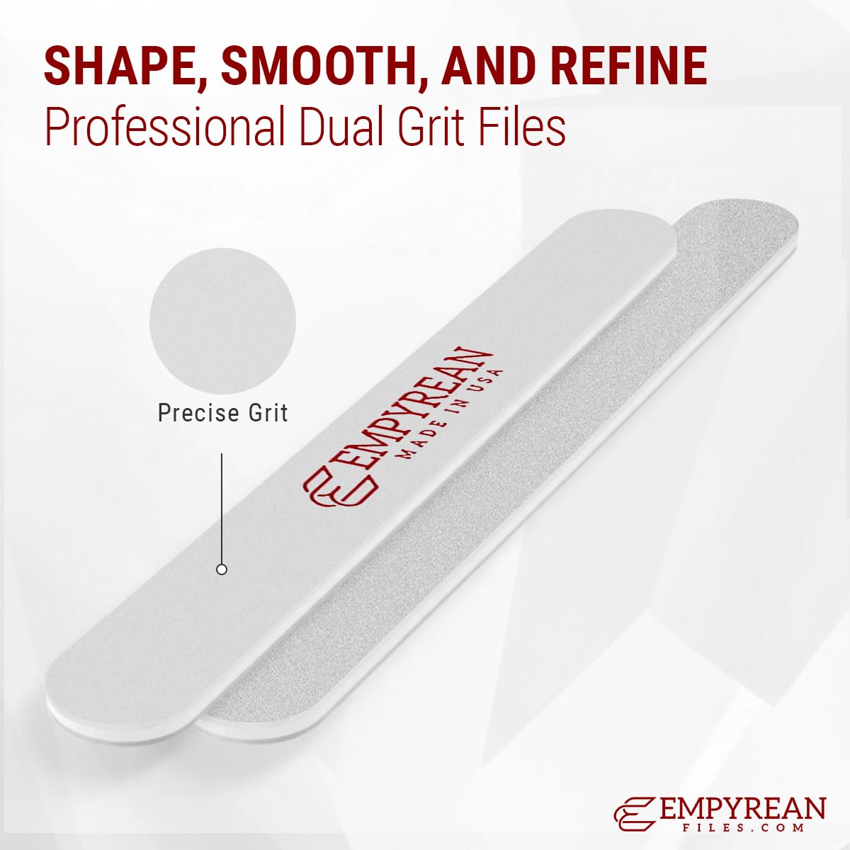 Empyrean Files premium pink travel-friendly nail file for on-the-go touch-ups