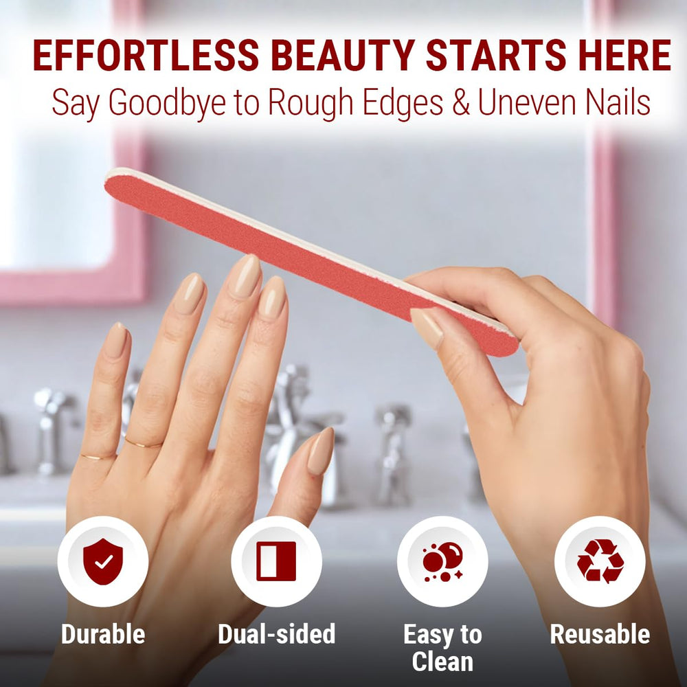 Empyrean Premium Nail Files disinfectable surface for easy hygiene between manicures.