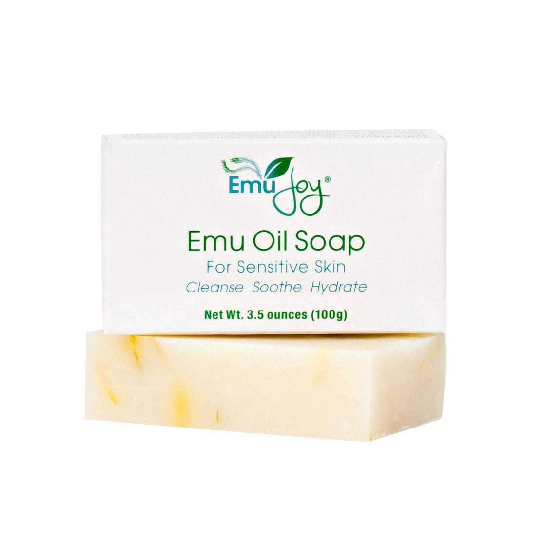 Emu Joy barra jabón con aceite de emu para piel sensible, hidratación suave.