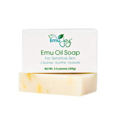Emu Joy barra jabón con aceite de emu para piel sensible, hidratación suave.