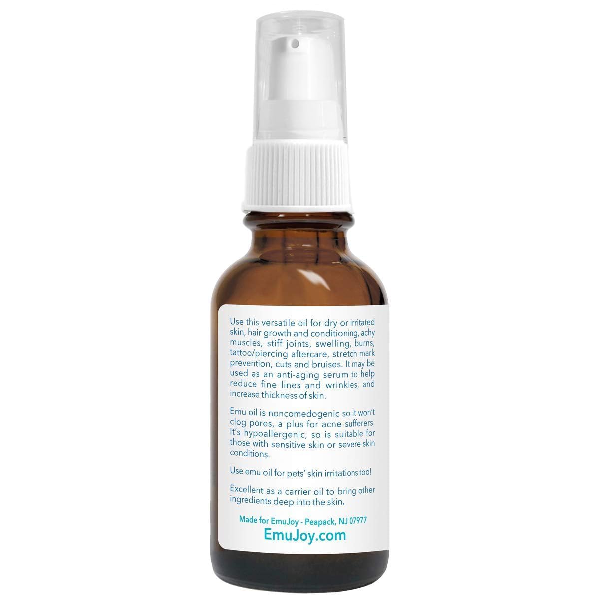 Emu Joy emu oil packaging new with freshness indicator.