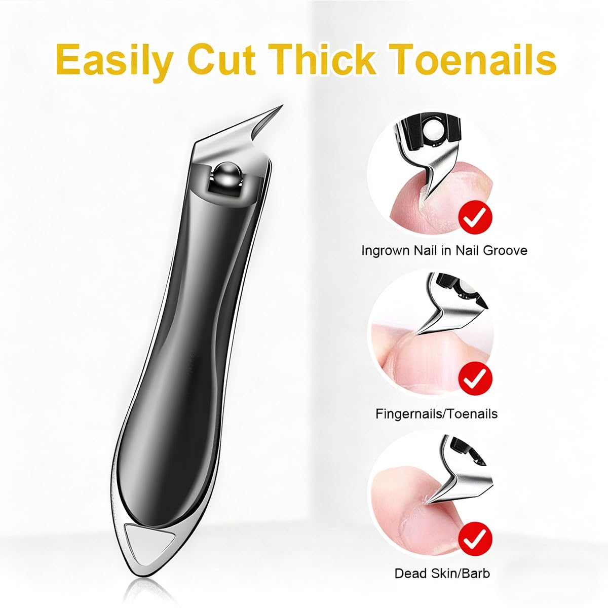 EMWEYKE 3-speed nail trimmer adapts to different nail types