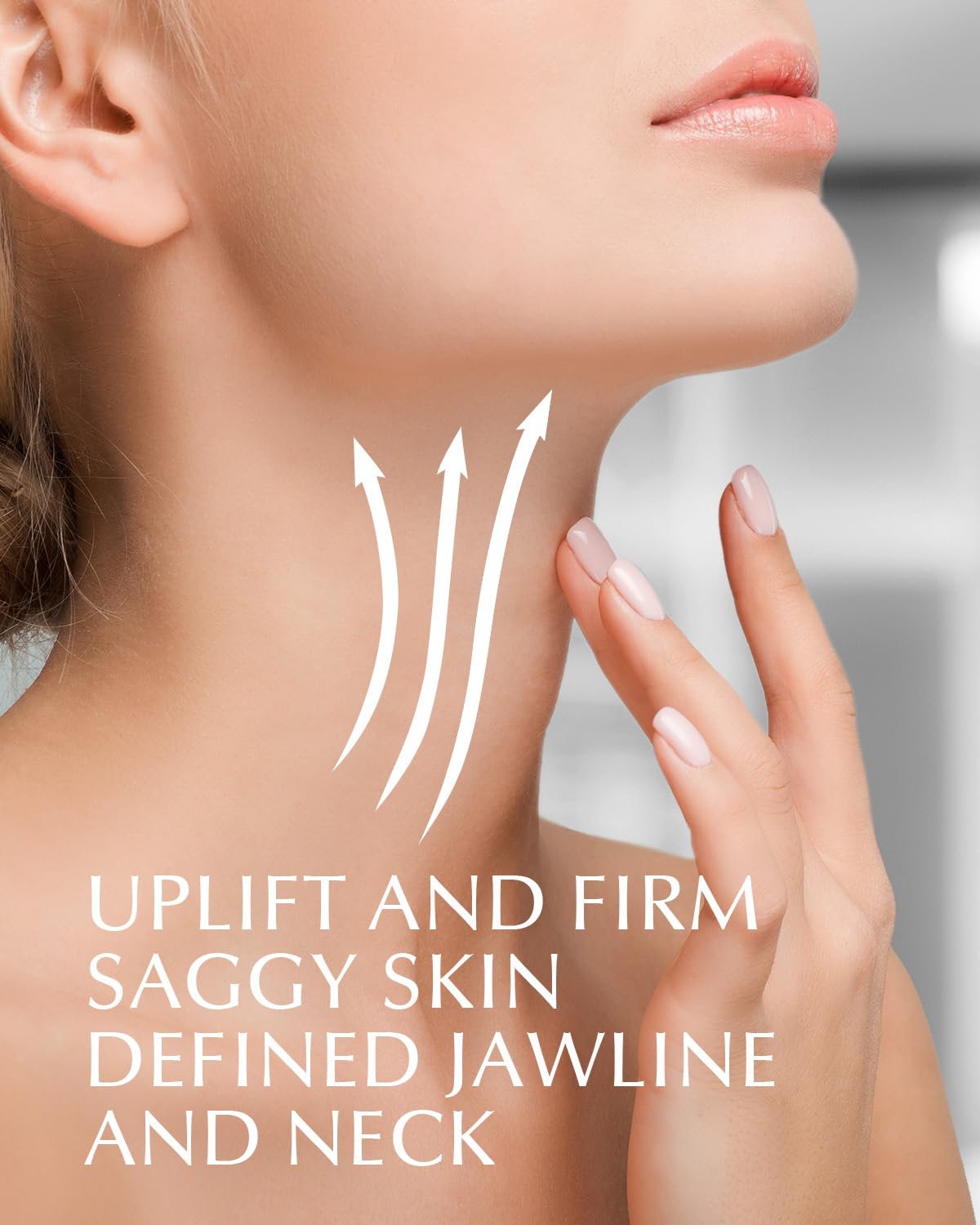 EnaSkin application on face and neck showing firm-looking finish