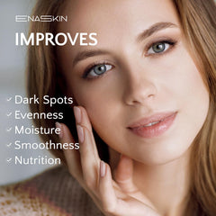 Close-up shows progress of face spot-fading to reveal a more even tone.