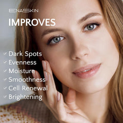 Body area use with EnaSkin serum for broader discoloration improvement.