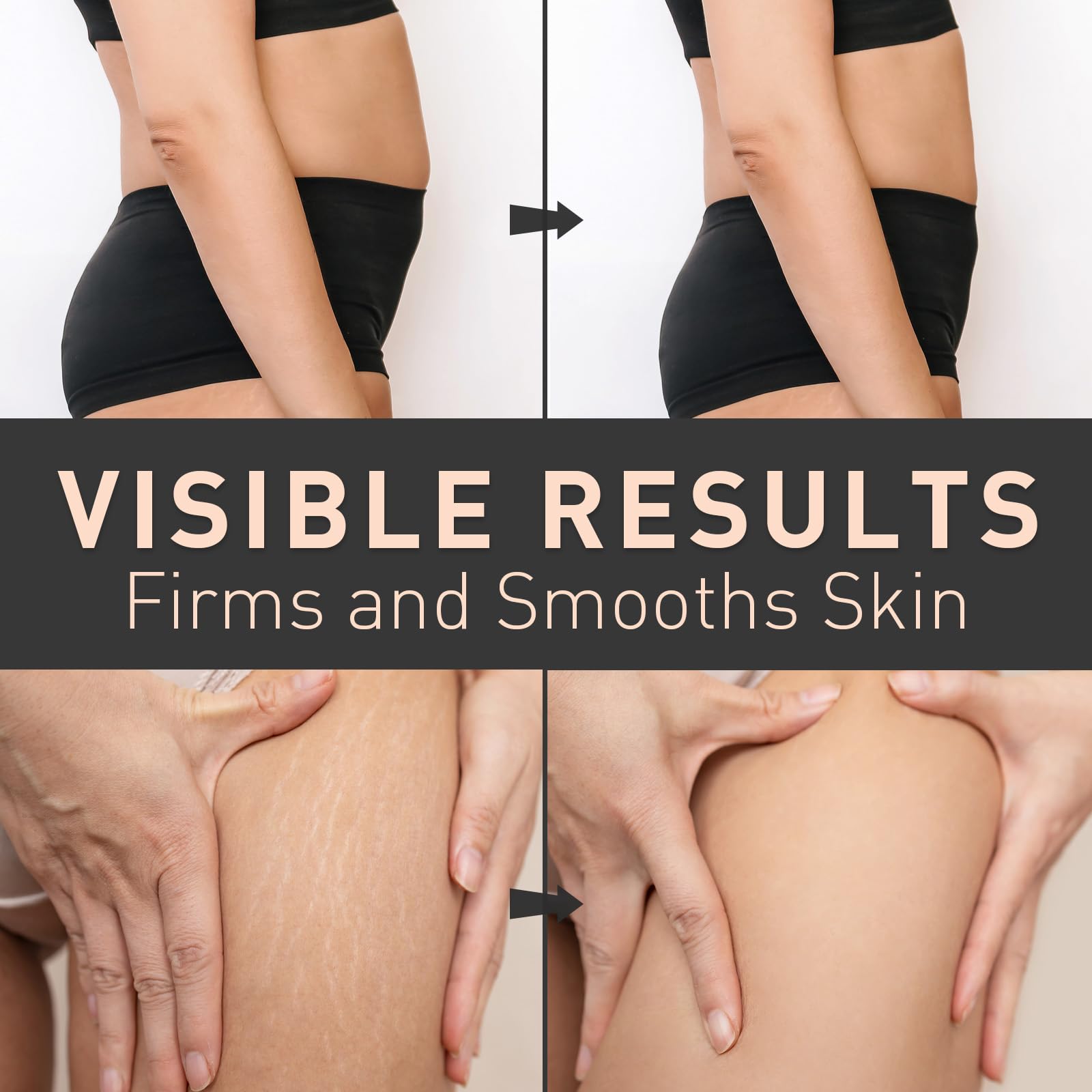 Enaskin Naturals Belly Firming Cream back view reveals ergonomic bottle design