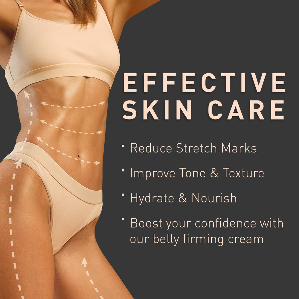 Enaskin Naturals Belly Firming Cream texture closeup shows rich hydration for smooth skin