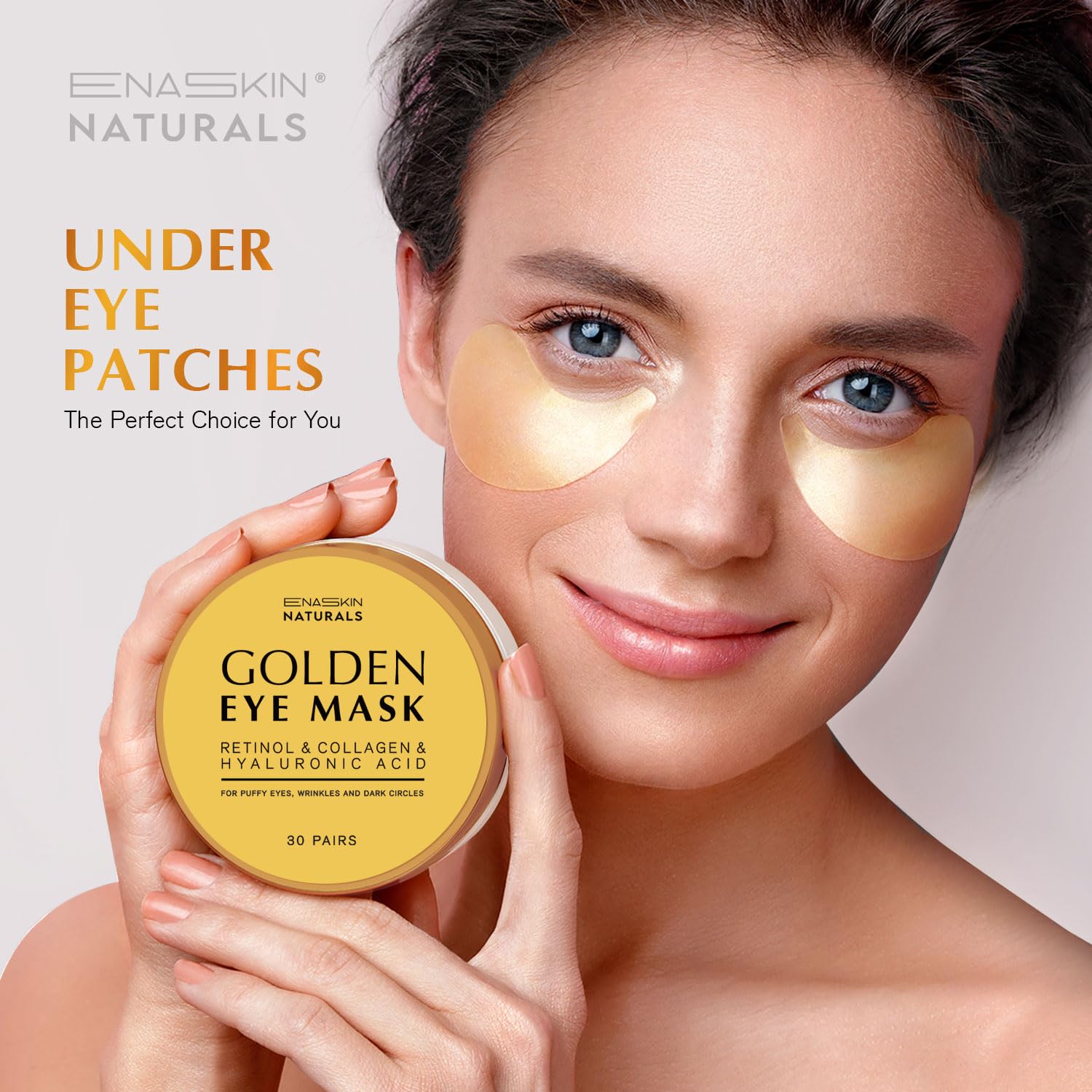 Caja de lujo Enaskin Naturals con acabado dorado