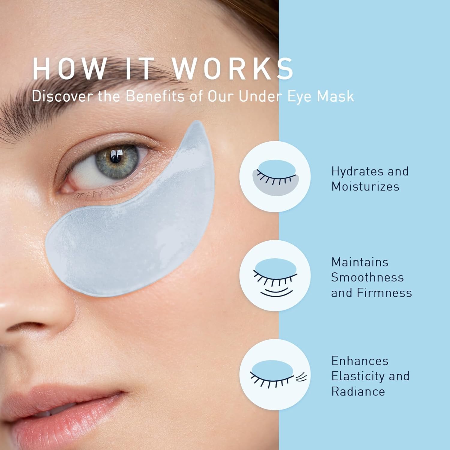 Parches Enaskin Naturals ojos antiarrugas para suavizar líneas finas.