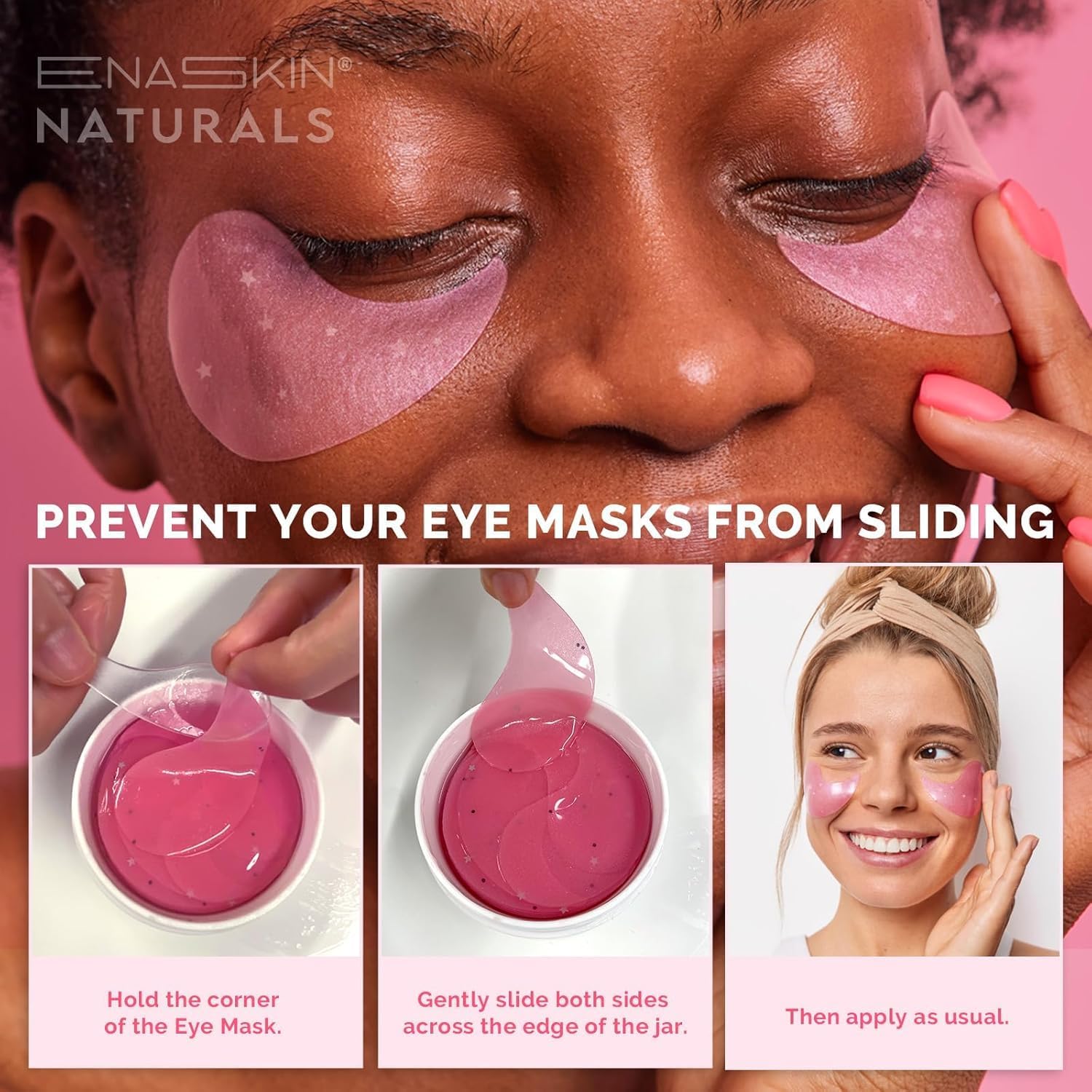 Aplicación rápida de parches para ojos Enaskin Naturals