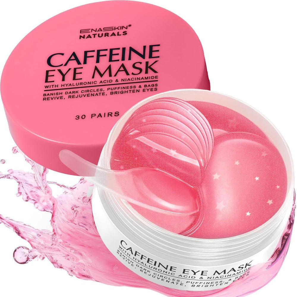 Parche ocular Enaskin Naturals cafeína rosa caja describe hidratación suave para empezar