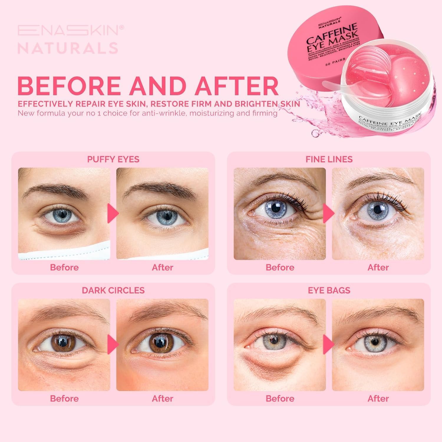 Hidratación profunda de la zona ocular con Enaskin Naturals